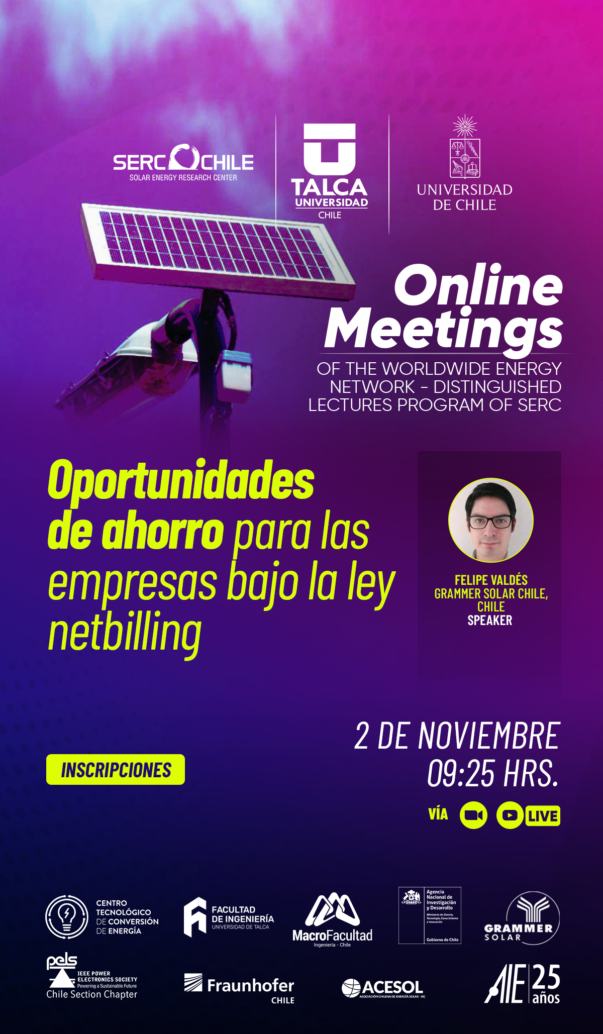 Sesión 11 – Online Meetings of the Worldwide Energy Network – Distinguished Lectures Program of SERC